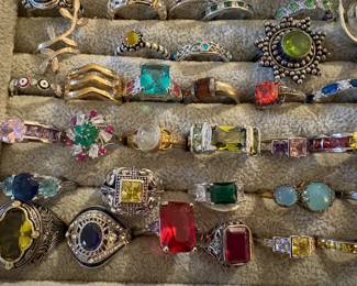 Sterling and gold rings 