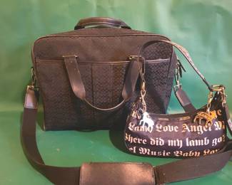 Black Coach Briefcase Bag and LeSportsac Gwen Stefani Clutch