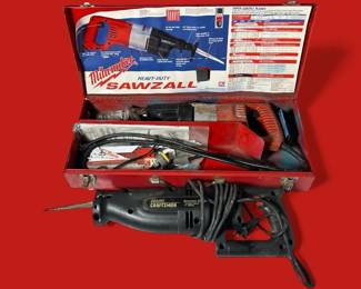 Two Sawzalls, Milwaukee and Craftsman