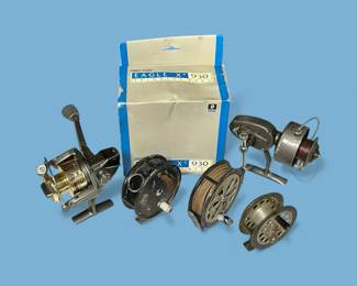 Vintage Fishing Reels Assorted Lot Of Six