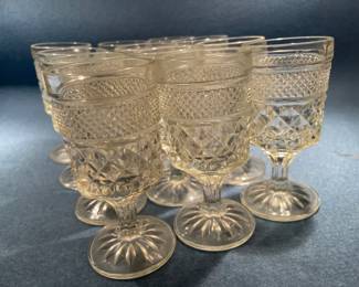 Claret Glasses Anchor Hocking Set Of 12 Wexford Waffle