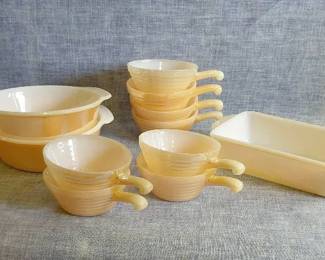 FireKing Dishes In Stunning Peach Lusterware