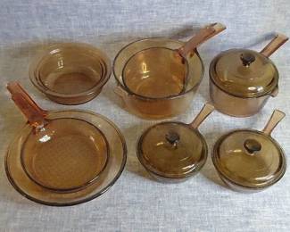 Vintage Visions Amber Corningware