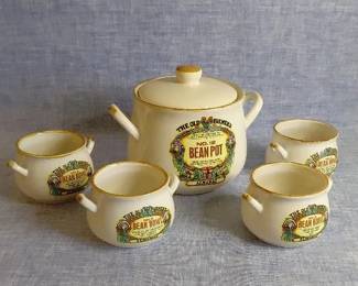 Old Farmers Almanac Bean Pot And Bean Bowls