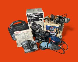Sanders, Power Shears, Angle Grinders, Router, Heat Gun