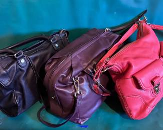 Leather Handbag Collection Coral Coach, Christophed Kon, Steve Madden