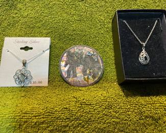 Sterling Silver Abalone And Onyx