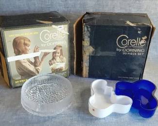 Boxed Corelle Dishes And Iittala Glass