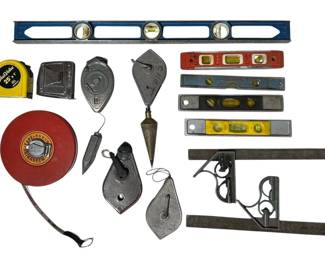 Levels, Plumb Bobs, Measuring Devices
