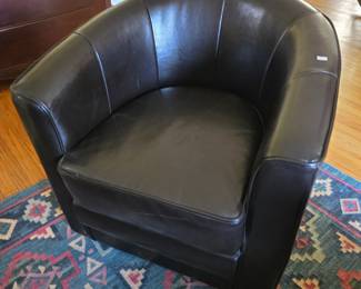 Faux Leather Club Chair