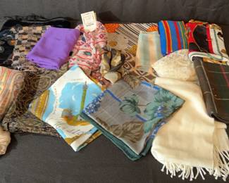 Womens Scarves Various Colors And Fabrics