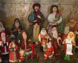 Vintage Santa Collection And Christmas Carolers