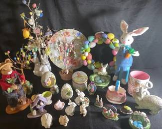 Easter Bunnies And Decor