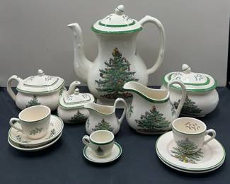 Spode Christmas Tree Tea Set