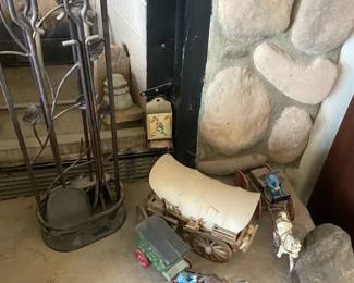 Fireplace Tools And Rustic Decor