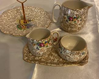 Old Foley James Kent Staffordshire Tray And Lord Nelson Tea Set