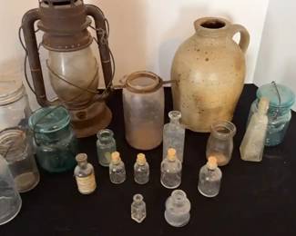 Collection If Old Bottles And More