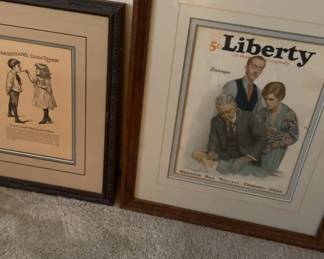 Too Old, Framed And Matted Advertisement Pictures
