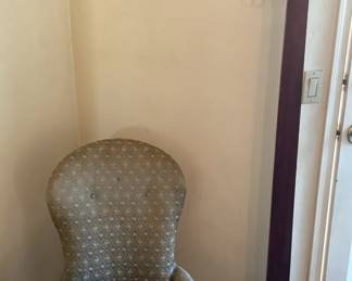 A Childs Antique Wingback, Victorian Chair And A Vintage Hat Rack