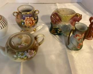 Lots Of Nippon A 25K Gilded Shader Rooster Vase And More
