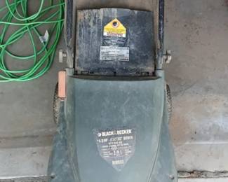 Electric lawn mower.