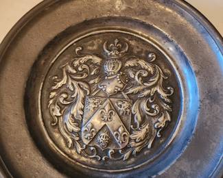 Unusual Pewter plate, Germany circa 1800