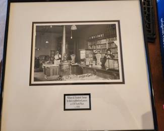Gilbert and Elizabeth Tatman in their neighborhood grocery at 1358 North Waco
Cir 1910