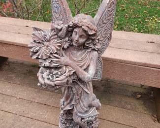 4' tall concrete Angel statue