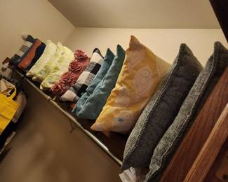 Throw pillows, tons of them