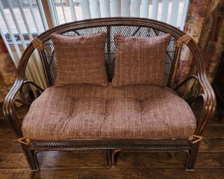 Rattan settee
