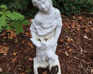 30' white girl Concrete Statue