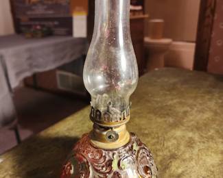 Small antique oil lamp