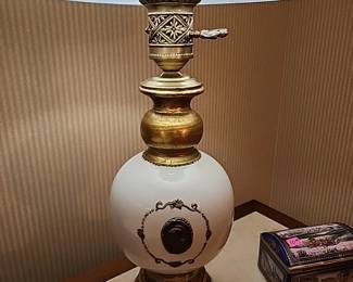 Marble base lamp, 2 of them
