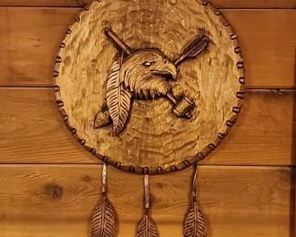 Handmade wooden dream catcher