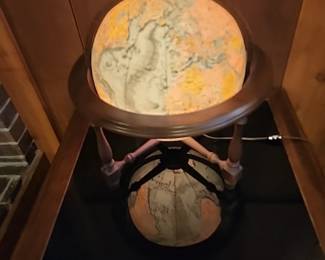 Vintage Replogle 12" World Glibe, lighted