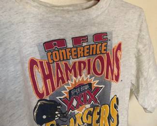 AFC conference champions Super Bowl XXIX San Diego chargers vintage tshirt