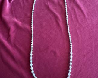 **New Item** Lot#132 $75 Sterling marcasite necklace 28" long weight: 35.4"grams