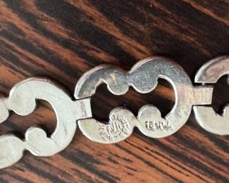 Lot#104 Now 225 - Was $300 Salvador Juller Garcia Taxco silver necklace 16.5" long weight: 106 grams