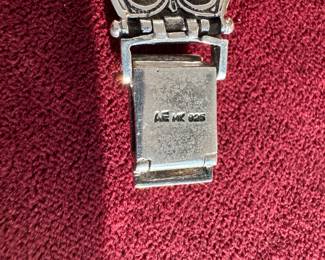 Lot#119 Now $165 - Was $225.00 Arts Elegance sterling w/14k accents bracelet 7.25” long weight: 43.3 grams