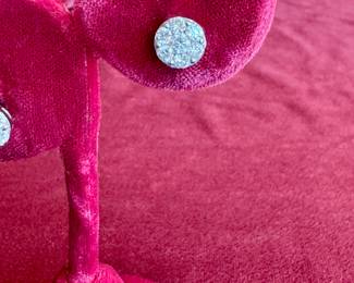 Lot#97 14k white gold cluster diamond posts 5/16” diameter - screw back - no backs