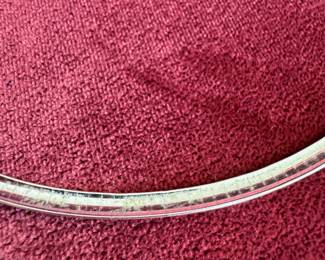 Lot#98 14k Italian white gold tubogas necklace