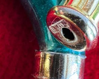 Lot#122 Now $35 - Was $50 Vintage Italian sterling vermeil & enamel earrings 1 1/8” diameter weight: 8.4 grams