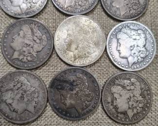 Nice morgan silver dollars.