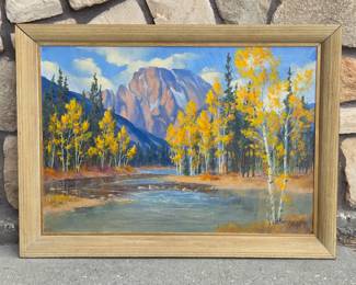 Marie Dorothy Dolph painting of the Tetons in Wyoming