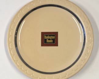 RARE Burlington Route railroad plate from the Denver Zephyr