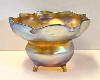 Tiffany Studios art glass and bronze items