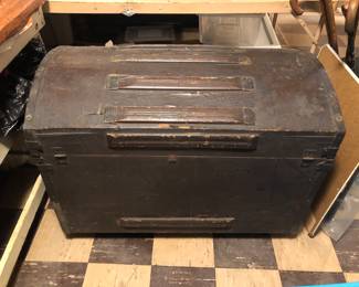 One of several antique trunks