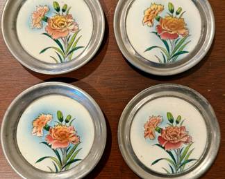 Metal Floral Coasters