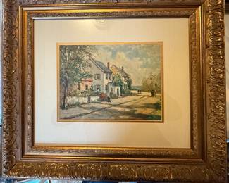 Matted and Framed Art - "Seacoast Lane" - F. H. McKay