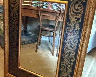 Golden and Black Framed Mirror